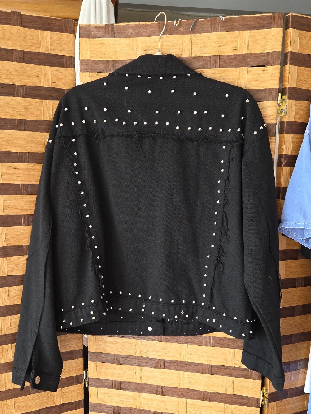 Black Studded Denim Jacket - Picture 6 of 9